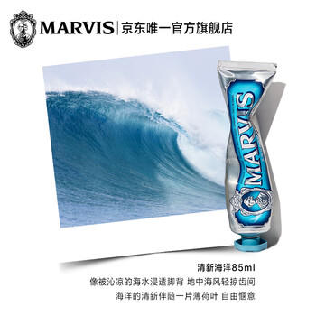 MARVIS玛尔仕海洋薄荷牙膏85ml（蓝色）防龋净澈皓齿 新旧包装随机发货  /个人护理 /口腔护理 /牙膏 商品图7