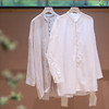 叁棻之衣 全棉褶皱白衬衫 商品缩略图0