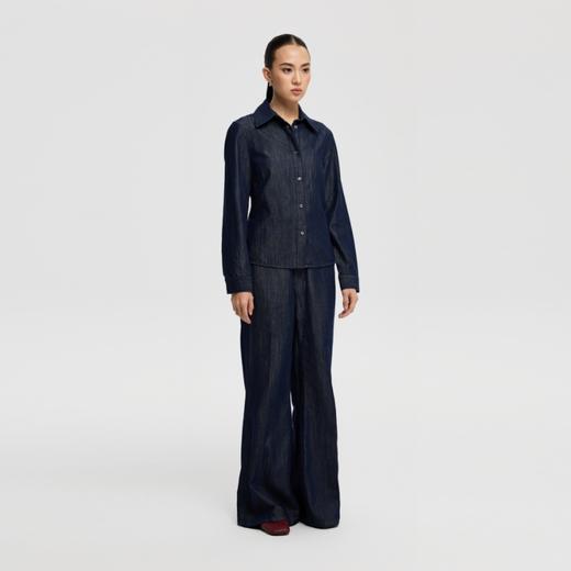 oneup薄款天丝牛仔衬衫 商品图3