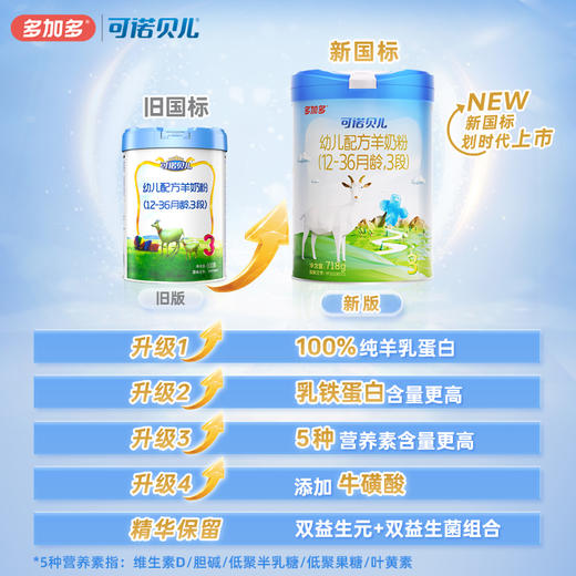 多加多可诺贝儿3段718g乳铁蛋白幼儿羊奶粉1-3岁 商品图2