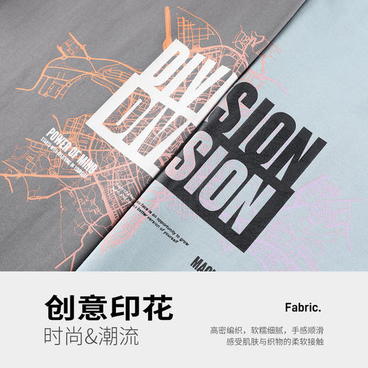 GXG男装【100%棉】25夏季时尚潮流图案舒适透气男式圆领短袖T恤K&C 商品图7