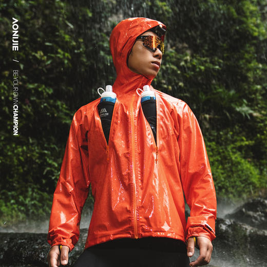 奥尼捷轻便越野跑冲锋衣跑步运动男女防风防水户外专业压胶风衣/FM5216 商品图0