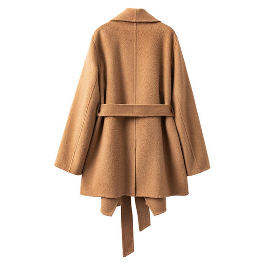 客户尾单，仅一批 100骆驼绒中款大翻领衣外套大衣女 商品图1