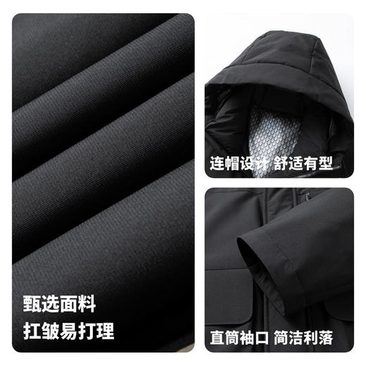 【鸭绒】圣得西男士连帽羽绒服2025冬新款防风防寒保暖休闲外套 商品图4