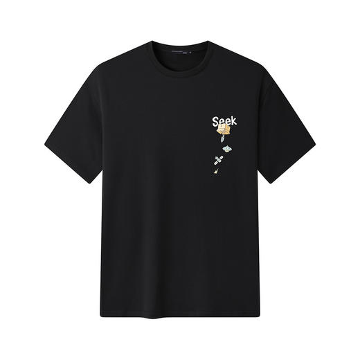 GXG男装【100%棉】25夏季时尚创意圆领纯棉男式休闲短袖t恤K&C 商品图2