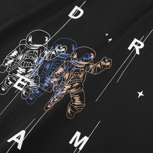 GXG男装【三色宇航员】夏季时尚潮流印花男款纯棉圆领短袖t恤K&C 商品图3