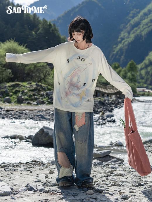 早乙女惠子saotome/STMTX13605/日系飞鸟星空薄款防晒长袖罩衫 商品图2