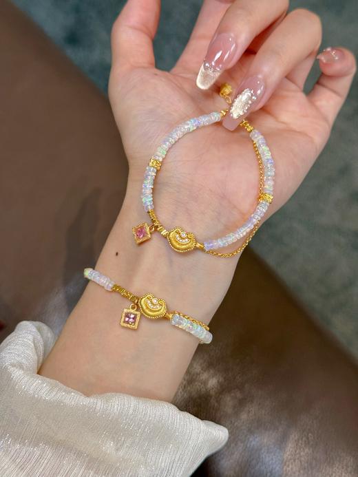 【宫里首饰】“欧气满满”事事如意 足金如意欧泊手链 CF 商品图4