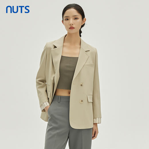 NUTS商场同款春秋季气质简约休闲宽松百搭西装外套女4390410A1 商品图0