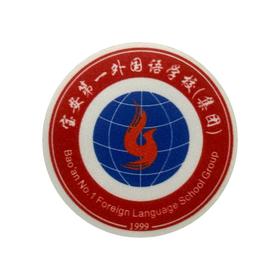 通版定制宝安第一外国语学校（集团）熨烫校徽姓名布贴现货现发51