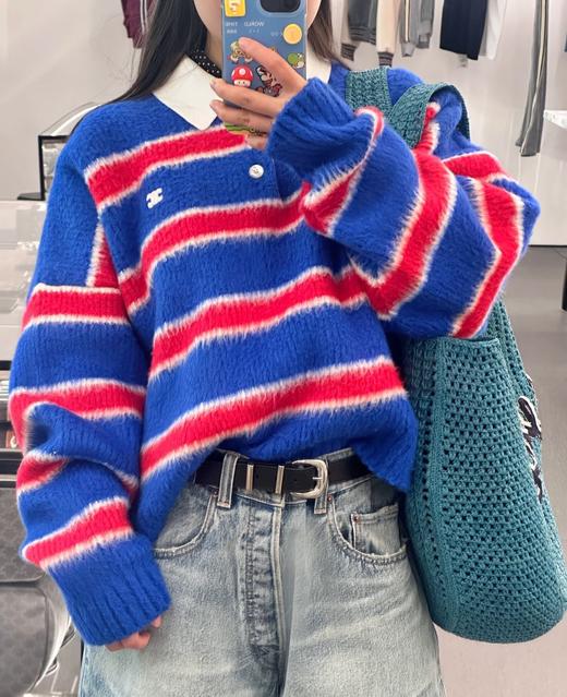 女款长袖polo领针织毛衣008 商品图1