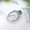 子佩集S925银【绿意春禧】戒指【JZ005227】纯银绿玉髓椭圆交织2507 商品缩略图4