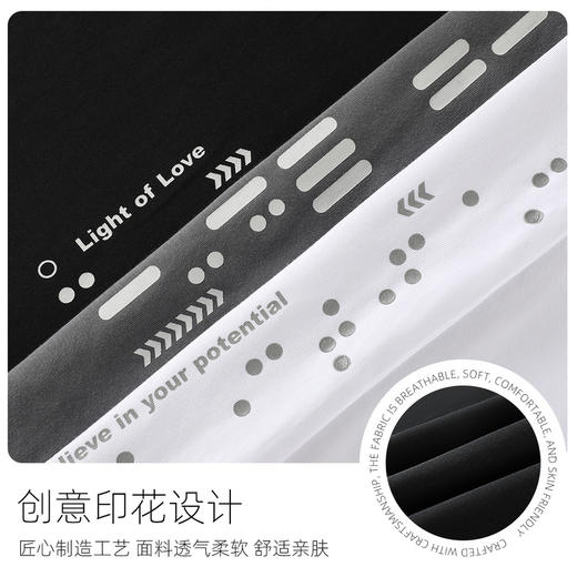 GXG男装【摩斯密码】25夏季简约百搭休闲圆领套头男式纯棉短袖T恤K&C 商品图6