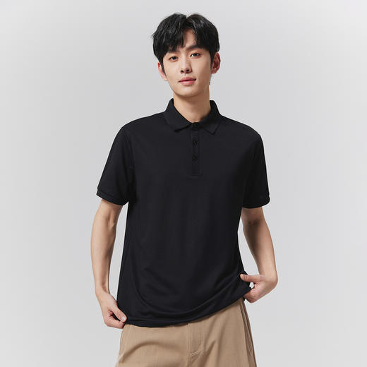GXG男装【含桑蚕丝&莫代尔】25夏季凉感透气男式翻领短袖POLO衫K&C 商品图8