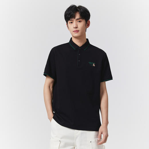 GXG男装【7A抗菌】25夏季简约百搭时尚刺绣凉感透气男式翻领短袖POLO衫K&C 商品图1