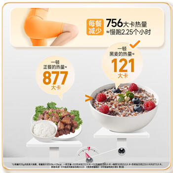 穗格氏（SHEGURZ）高纤黑麦片1000g罐装 即食营养早餐低GI低脂健身代餐燕麦片无糖精 /水饮冲调 /冲饮谷物 /麦片 商品图2