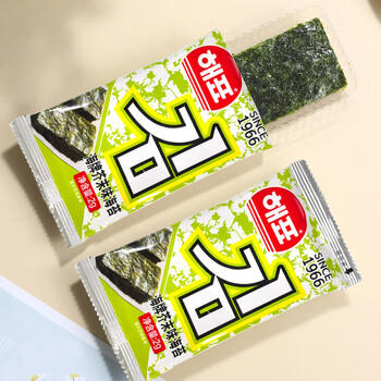 海牌菁品 韩国进口干紫菜 芥末味海苔2g*6包寿司儿童即食紫菜12g休闲零食 /休闲食品 /海味零食 /海苔 商品图1