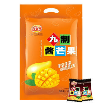 佳宝 果脯蜜饯果干 新鲜水果芒果干 休闲办公小零食 九制酱芒果500g /休闲食品 /蜜饯果干 /芒果干 商品图0