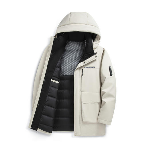 【鸭绒】圣得西男士连帽羽绒服2025冬新款防风防寒保暖休闲外套 商品图13