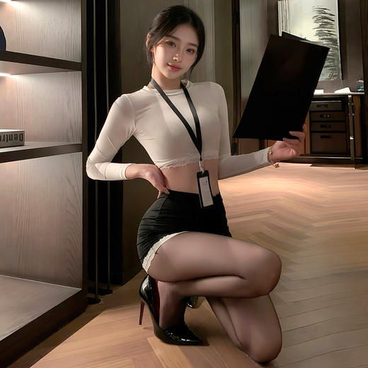 霏慕 职场撩拨暗欲包臀秘书套装ZY61 制服性感诱惑调情性趣睡衣情趣内衣 商品图4