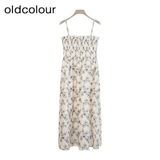 oldcolour商场同款夏季时尚气质优雅碎花连衣裙套装女Q231011A1 商品图2