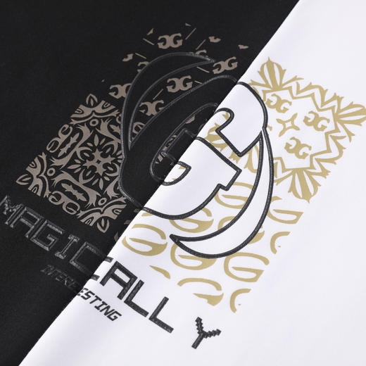 GXG男装【100%棉】夏季时尚复古感男式短袖t恤个性花纹圆领上衣K&C 商品图4