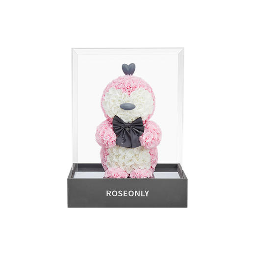 【新品爱礼】ROSEONLY诺誓 高端定制 永生玫瑰 公仔系列 玫瑰企鹅 送朋友 情人节礼物 商品图1