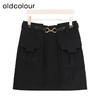 oldcolour商场同款春秋款黑色时尚显瘦设计感短裙女P24061431 商品缩略图0