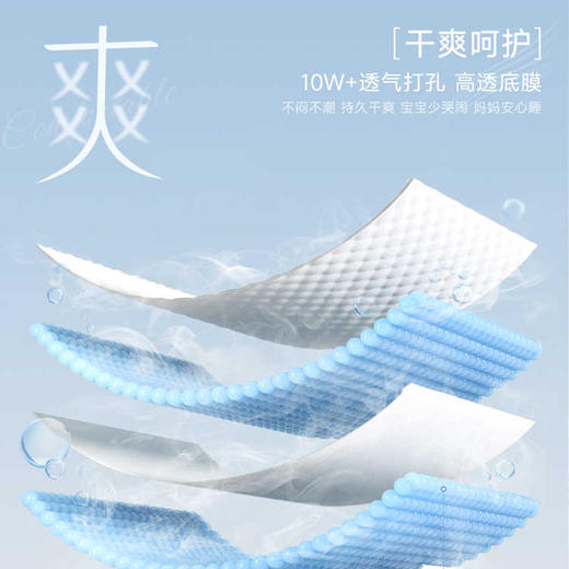 BBG变频蓝芯纸尿裤羽柔奢护尿裤新生婴儿尿不湿干爽SML透气 商品图1