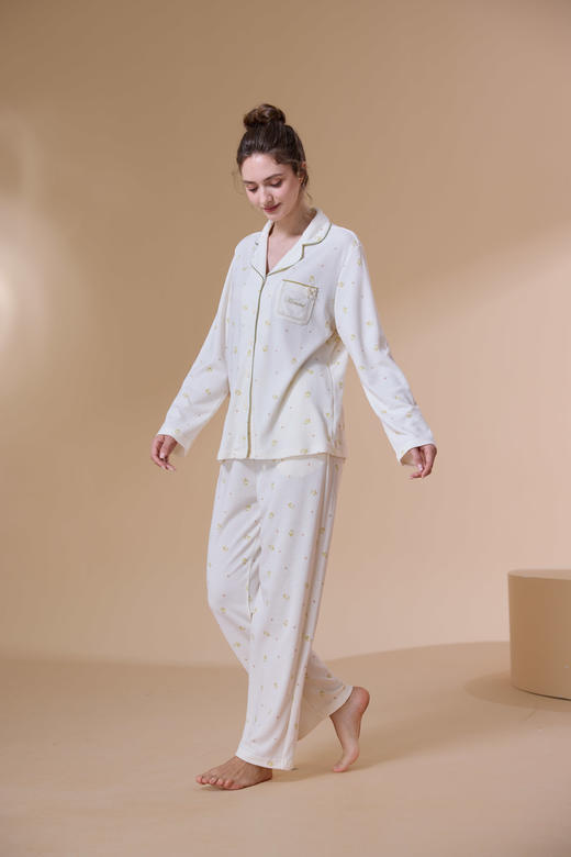 【第二件 0 元｜ 满2件 5 折】【秀黛】女针织印花长袖套装女士春秋睡衣家居服S3551016T【门店同款】 商品图10