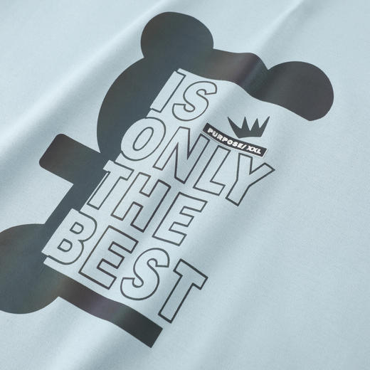 GXG男装【渐变字母】夏季时尚七彩熊反光印花男款圆领纯棉短袖t恤K&C 商品图7