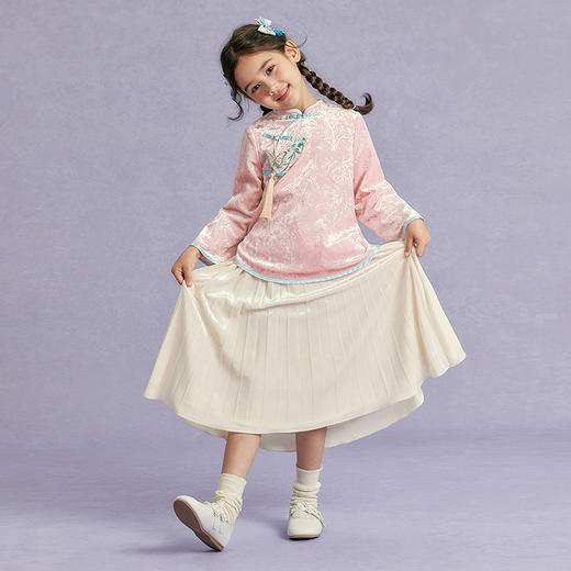 笛莎Deesha观山见女童套装2025秋季女童汉服套装 商品图1