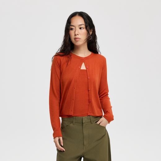 oneup羊毛吊带开衫两件套 商品图0