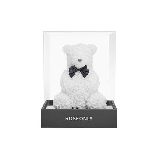 【新品爱礼】ROSEONLY诺誓 高端定制 永生玫瑰 公仔系列 玫瑰北极熊 送朋友 情人节礼物 商品图1