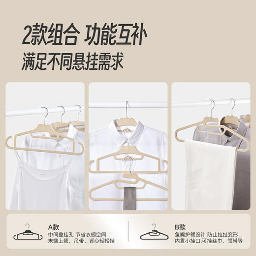 MM 山姆 Member's Mark 多功能防滑无痕衣架 50支 商品图1