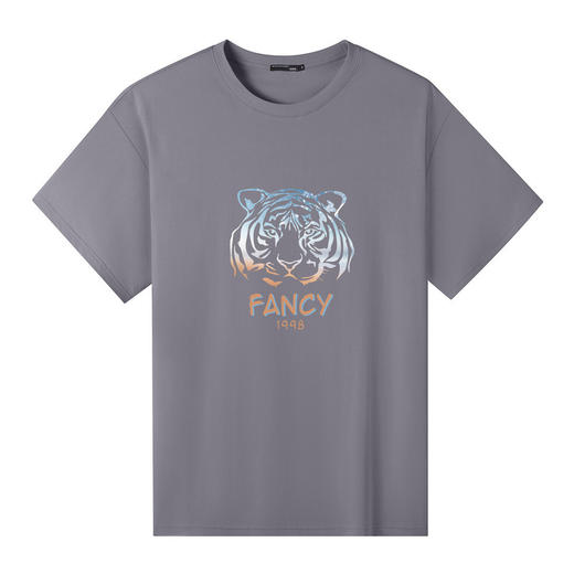 GXG男装【潮流虎头印花】夏季休闲男士t恤纯棉百搭短袖K&C 商品图9