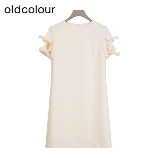 oldcolour商场同款夏款圆领时尚气质短袖连衣裙女GP21101772 商品图0