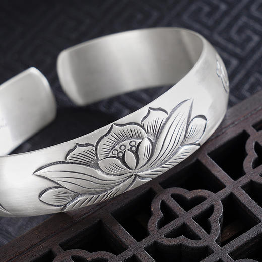 【真言莲心】子佩集S999手工银手镯原创设计【55081256】2506 商品图7