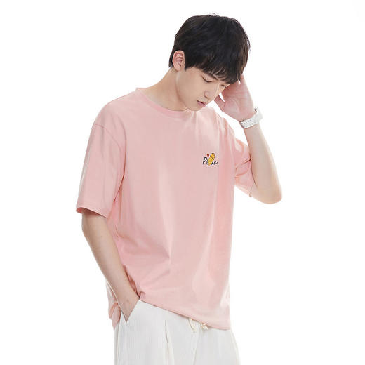 GXG男装夏季宽松男式短袖简单卡通印花百搭T恤上衣K&C 商品图6