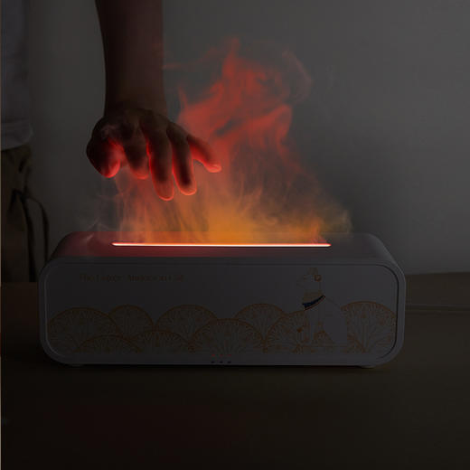 大英博物馆安德森猫系列莲花纹拾音香薰加湿器-白色 商品图1