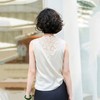 西子/花季少女桑蚕丝V领蕾丝拼接无袖吊带内搭背心/DDBH1208 商品缩略图2