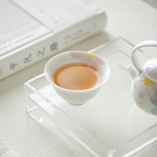 束刻/有田烧/花硕满目/圆逸杯/白瓷手绘花朵小茶杯陶瓷有田烧品茗杯功夫茶具家用茶室喝茶杯 商品图3