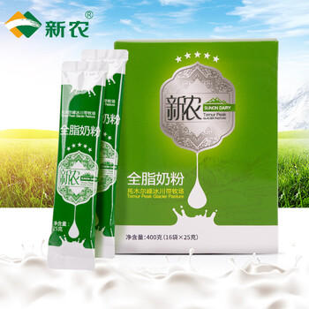 新农全脂奶粉25g*16袋/盒 中老年奶粉 成人奶粉 新疆奶粉  /水饮冲调 /成人奶粉 /中老年牛奶粉 商品图2