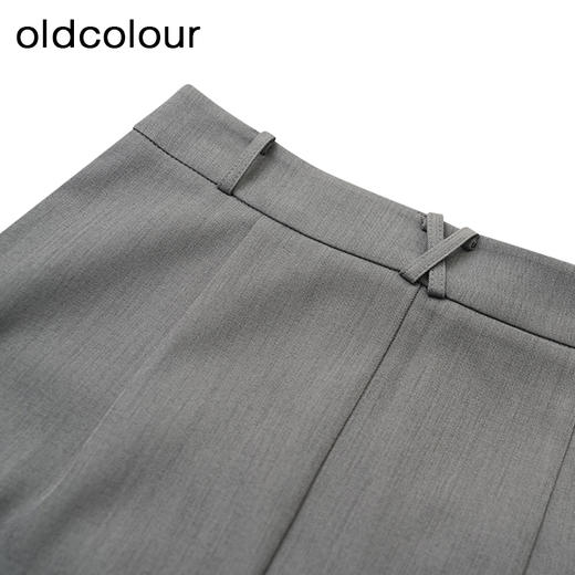 oldcolour商场同款夏款纯色开叉通勤半身裙女GP21063712 商品图4