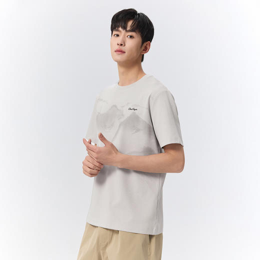 GXG男装【7A抗菌】25夏季凉感透气超柔软感亲肤舒适男式圆领短袖T恤K&C 商品图4