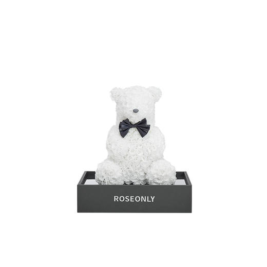【新品爱礼】ROSEONLY诺誓 高端定制 永生玫瑰 公仔系列 玫瑰北极熊 送朋友 情人节礼物 商品图4