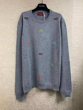 中性款长袖针织毛衣012