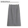 oldcolour商场同款夏款纯色开叉通勤半身裙女GP21063712 商品缩略图1