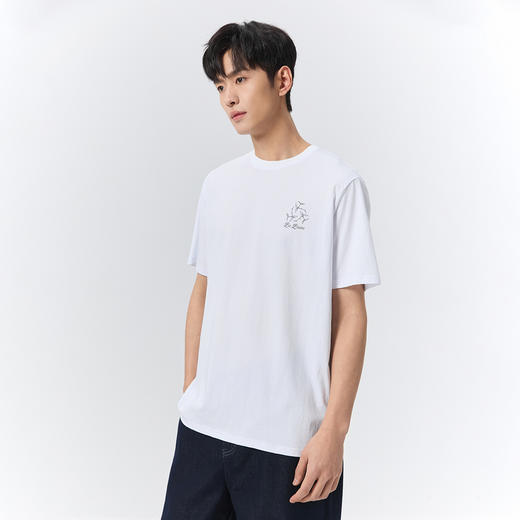 GXG男装【凉感面料】25夏季凉爽透气百搭打底运动短袖男式圆领T恤K&C 商品图3