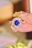 【梁小姐彩宝】18K金斯里兰卡皇家蓝蓝宝石 异形钻石戒指1.18克拉(3-5天左右) 商品缩略图6